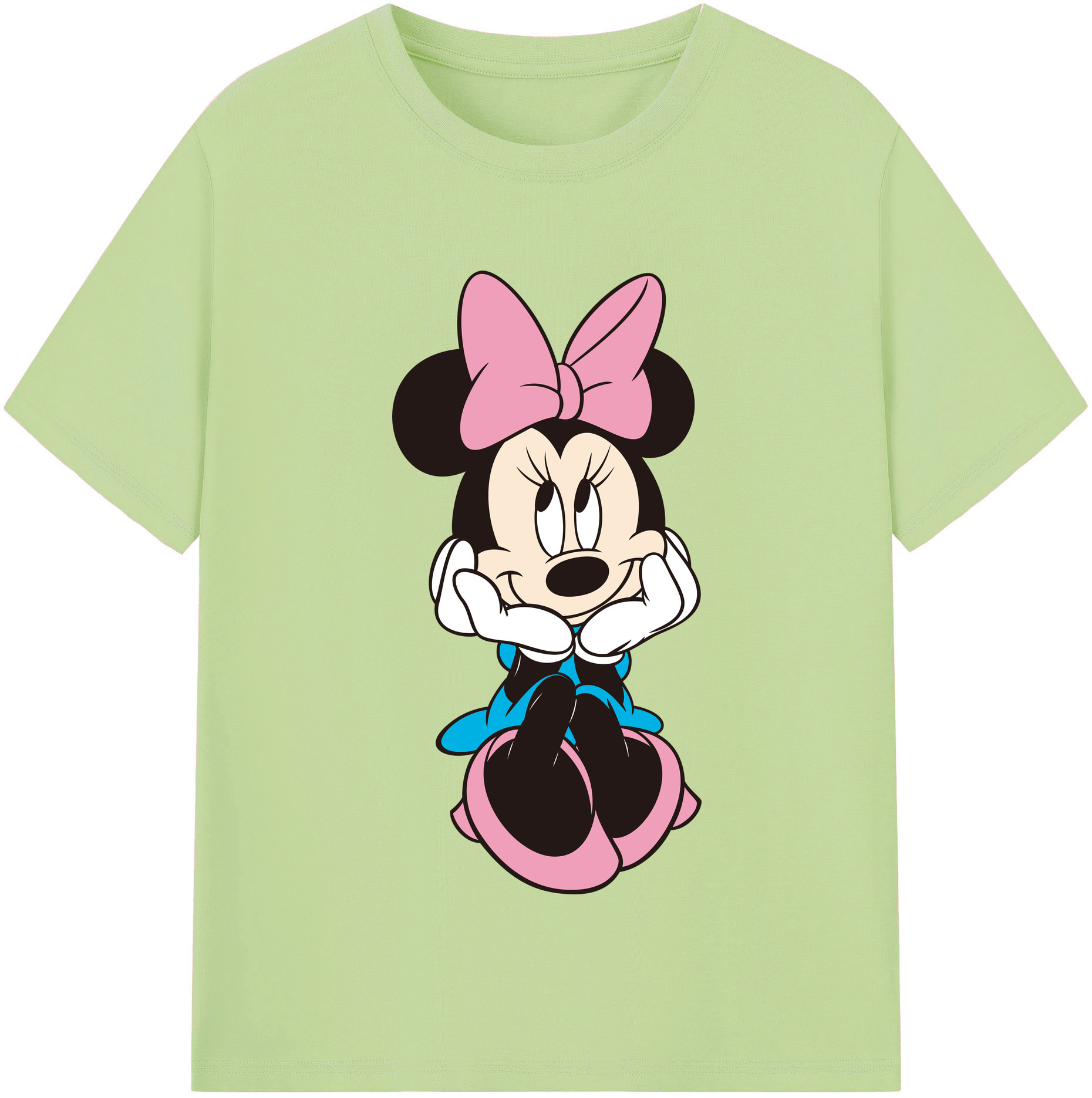 （画像用） ミッキーマウス Mickey Mouse 綿100％半袖Tシャツ（フロントプリント）